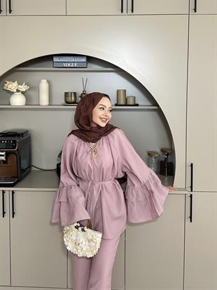 Amaris Pantolonlu Takım Gül Kurusu