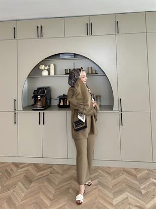 Amaris Pantolonlu Takım Kahve