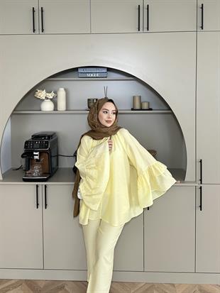 Amaris Pantolonlu Takım Sarı