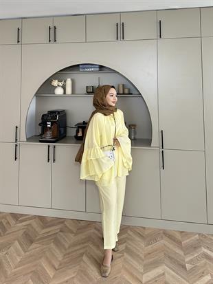 Amaris Pantolonlu Takım Sarı