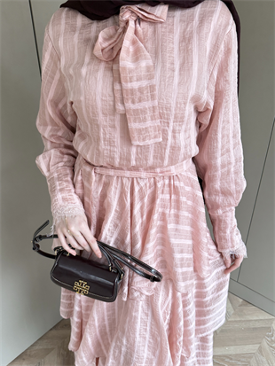 Anica Kat Kat Elbise Pembe (2022)