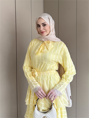 Anica Kat Kat Elbise Sarı (2022)