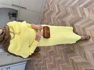 Anisa Triko Elbise Sarı