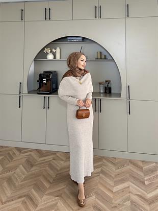 Anisa Triko Elbise Vizon