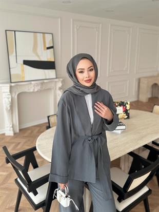 Anlr Pantolonlu Takım Antrasit