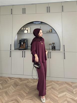 Anwa Yarasa Kol Takım Mürdüm