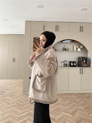 Apolet Detaylı Ceket/Mont Vizon