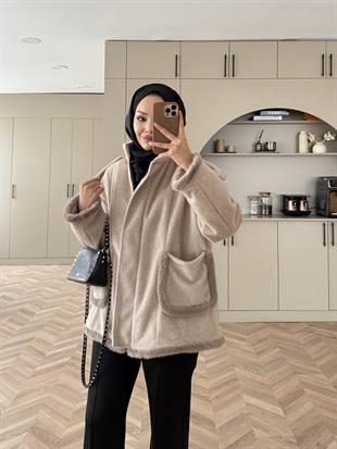 Apolet Detaylı Ceket/Mont Vizon