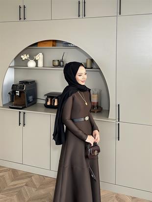 Ares Scuba Elbise Acı Kahve