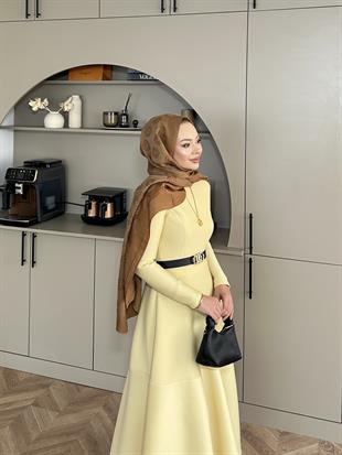 Ares Scuba Elbise ButterYellow