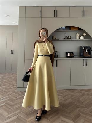 Ares Scuba Elbise ButterYellow