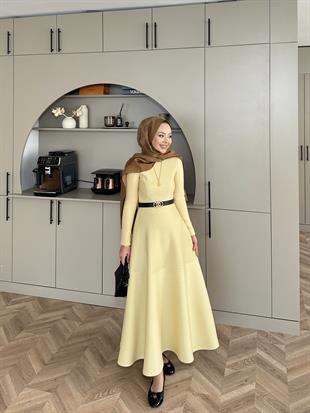 Ares Scuba Elbise ButterYellow