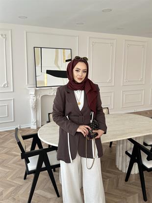 Aria Keten Takım Acı Kahve