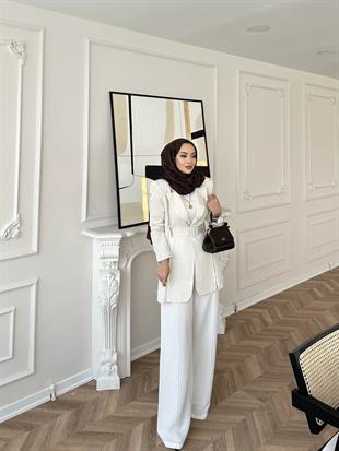 Aria Keten Takım Bej 