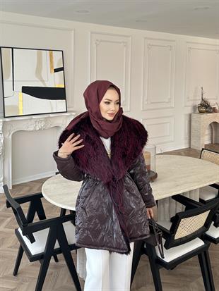 Arjana Şişme Mont Bordo