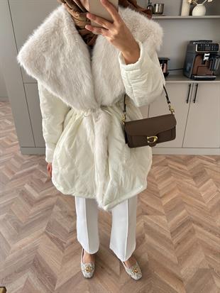 Arjana Şişme Mont Ekru 