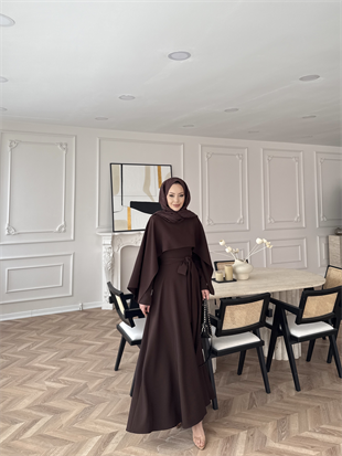 Armin Pelerinli Elbise Acı Kahve (8011)