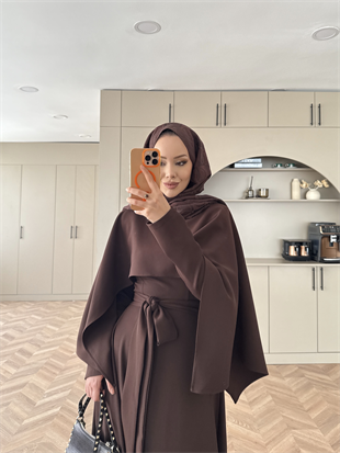 Armin Pelerinli Elbise Acı Kahve (8011)