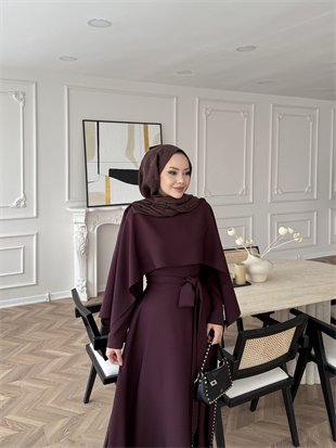 Armin Pelerinli Elbise Mürdüm (8011)