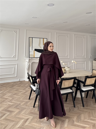 Armin Pelerinli Elbise Mürdüm (8011)