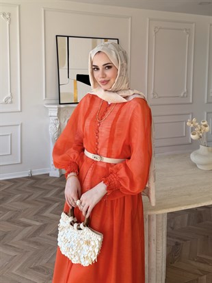 Artemis Nakışlı Etekli Takım Oranj (5712)