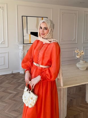 Artemis Nakışlı Etekli Takım Oranj (5712)