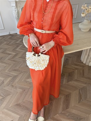 Artemis Nakışlı Etekli Takım Oranj (5712)