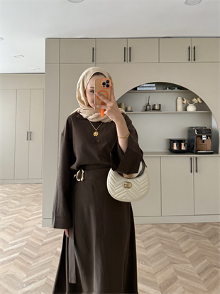 Ashley Modal Etekli Takım Acı Kahve (2302)