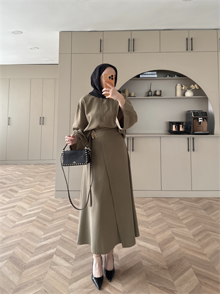 Ashley Modal Etekli Takım Haki (2302)         