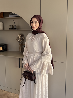 Asmila Yoryo Şifon Kat Kat Pantolonlu Takım Taş (8221)