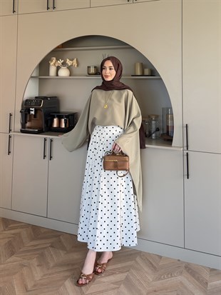 Asya Asimetrik Kesim Bluz Haki (4509)