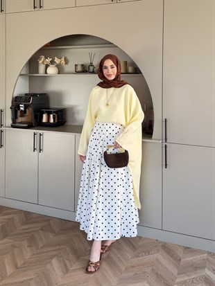 Asya Asimetrik Kesim Bluz Sarı (4509)