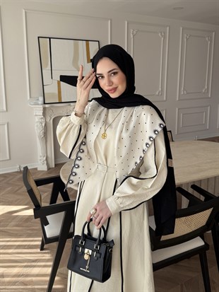 Atelier Biyeli Cupra Elbise Ekru (3048)