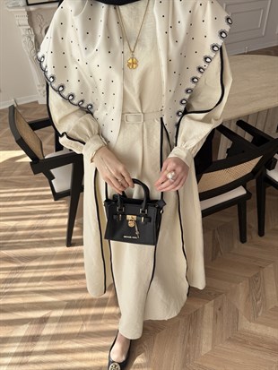 Atelier Biyeli Cupra Elbise Ekru (3048)