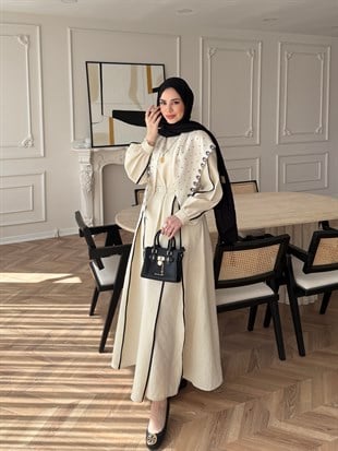 Atelier Biyeli Cupra Elbise Ekru (3048)