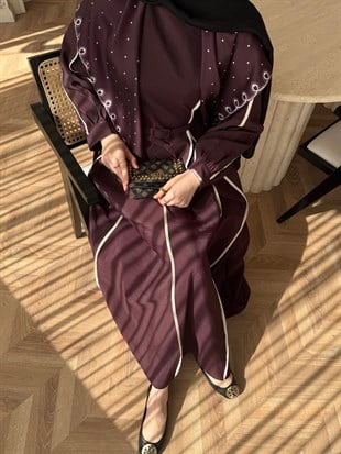 Atelier Biyeli Cupra Elbise Mürdüm (3048)