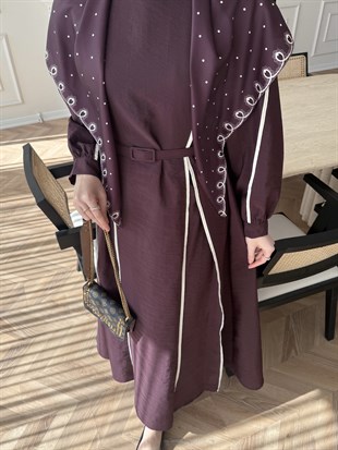 Atelier Biyeli Cupra Elbise Mürdüm (3048)