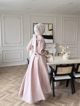 Atelier Biyeli Cupra Elbise Pudra (3048)