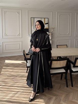 Atelier Biyeli Cupra Elbise Siyah (3048)