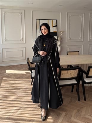 Atelier Biyeli Cupra Elbise Siyah (3048)