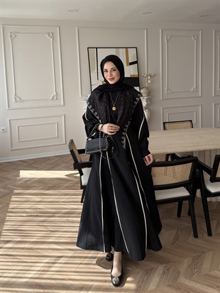 Atelier Biyeli Cupra Elbise Siyah (3048)