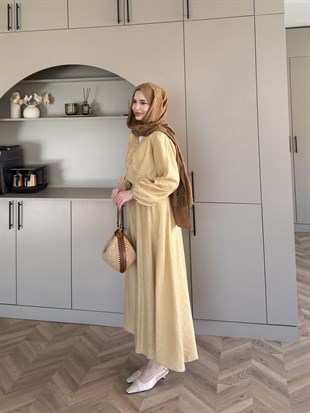 Athens Önü Büzgülü Etekli Takım ButterYellow (4483)