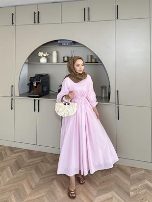 Aysu Elbise Pembe 