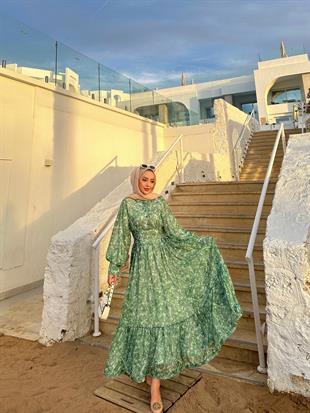 Baleria Elbise Yeşil
