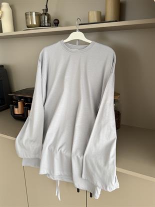 Basic Uzun Kollu Bluz Gri