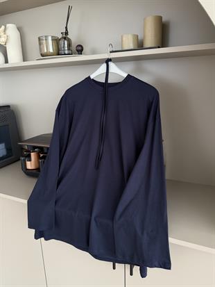 Basic Uzun Kollu Bluz Lacivert