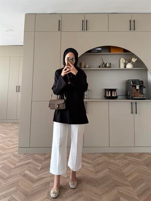 Basic Uzun Kollu Bluz Siyah