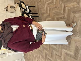 Becca Angora Hırka Bordo