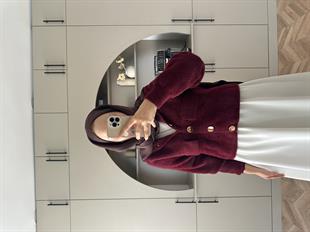 Becca Angora Hırka Bordo