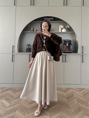 Becca Angora Hırka Kahve